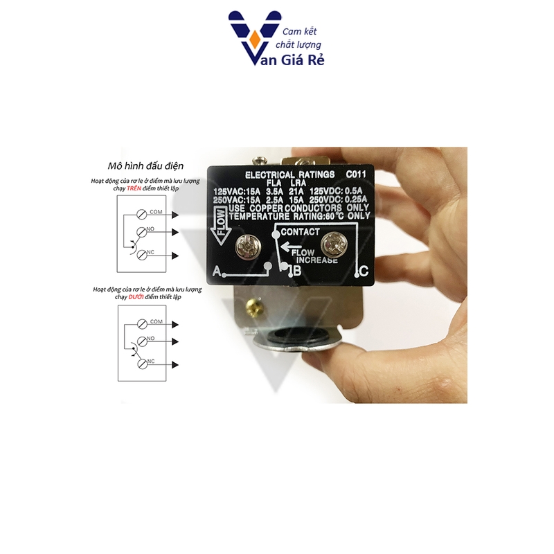 Công tắc dòng chảy HFS-20 phi 27mm Hàn Quốc
