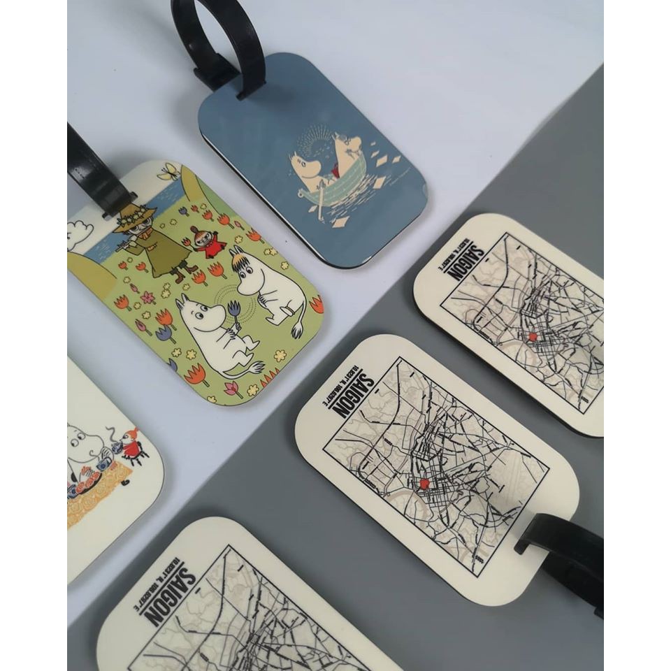 Tag hành lý travel tag in hình moomin.