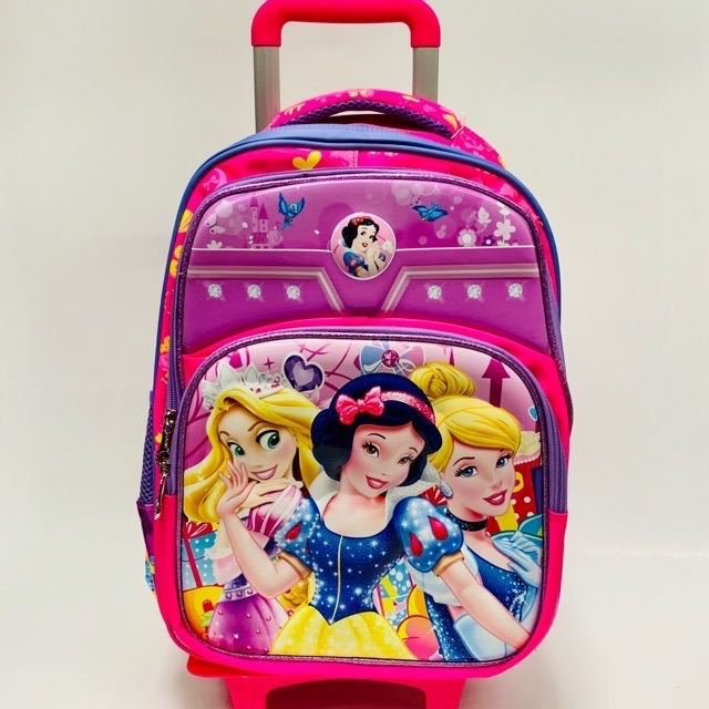 [HCM]Balô cần kéo - Balo chống gù lưng cho bé gái đi học cấp 1 hình Công chúa - HAMI
