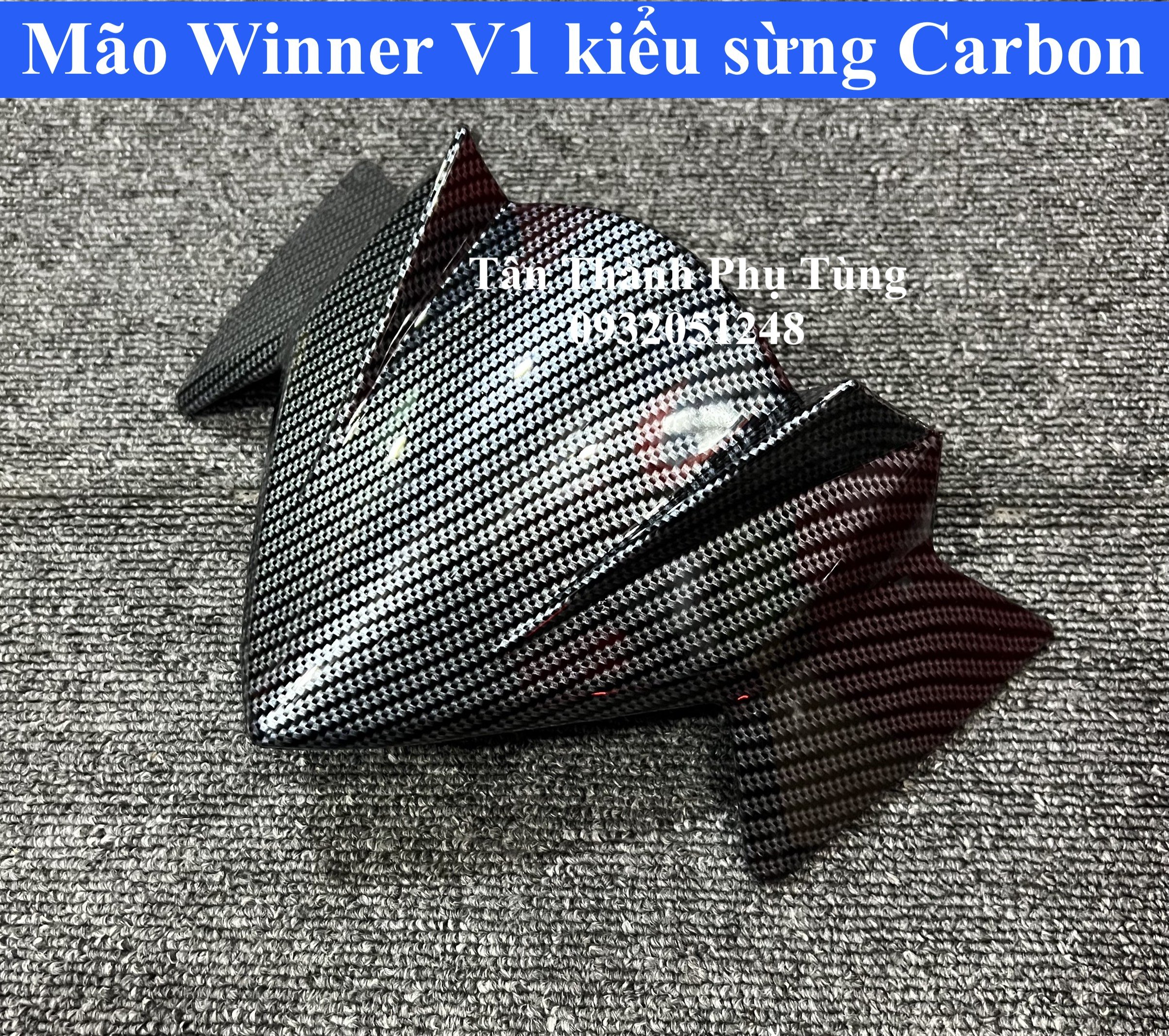 Mão Winner V1 kiểu sừng - màu Carbon