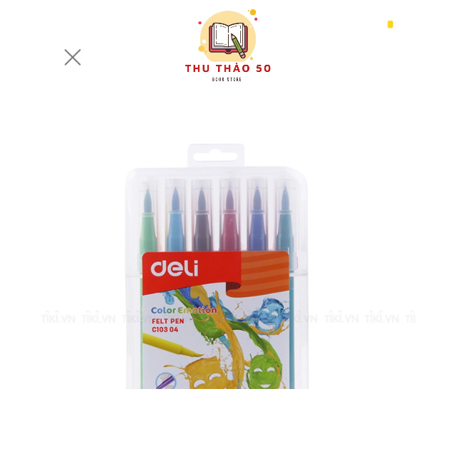Bút lông bút dạ bút phớt ngòi brush màu nước 12 màu deli c10304 c103 04.