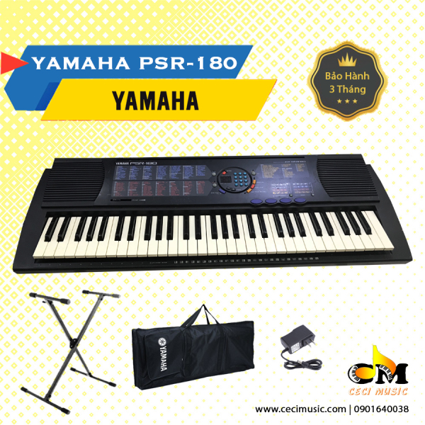 Đàn Organ Yamaha PSR180 Like new 90%. Hàng nội địa Nhật. Bảo hành 3 tháng. Đàn 61 phím, thư viện đồ sộ, kết nối tai nghe. Đàn Organ cho người mới học, trẻ em, người biểu diễn âm nhạc