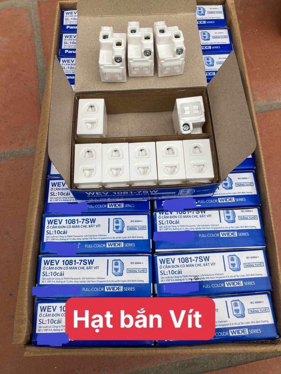 (Panasonic Hạt To) HỘP 10 Ổ Cắm bắt vít, Panasonic hàng Wide