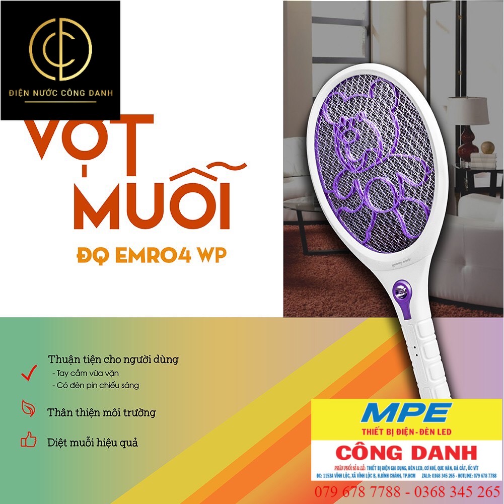 Vợt muỗi Điện Quang Tặng kèm bút thử điện