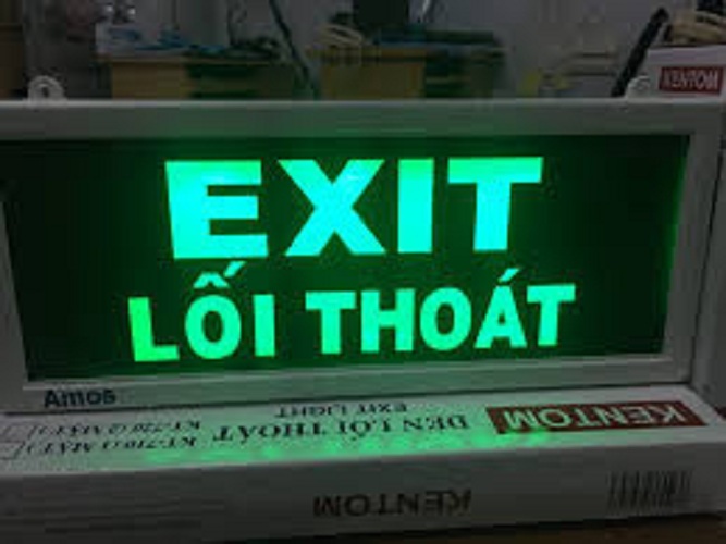 [HCM]Đèn lối thoát (exit) hai mặt Kentom KT-620