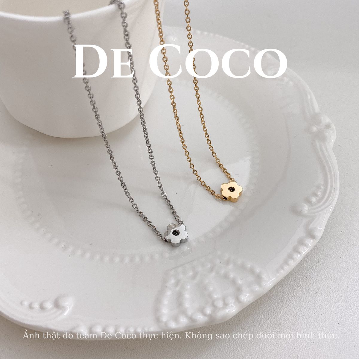 [KHÔNG ĐEN GỈ] Vòng cổ mặt hình hoa Elise De Coco