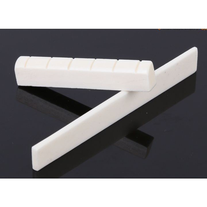 Bone saddle & bridge for acoustic guitar