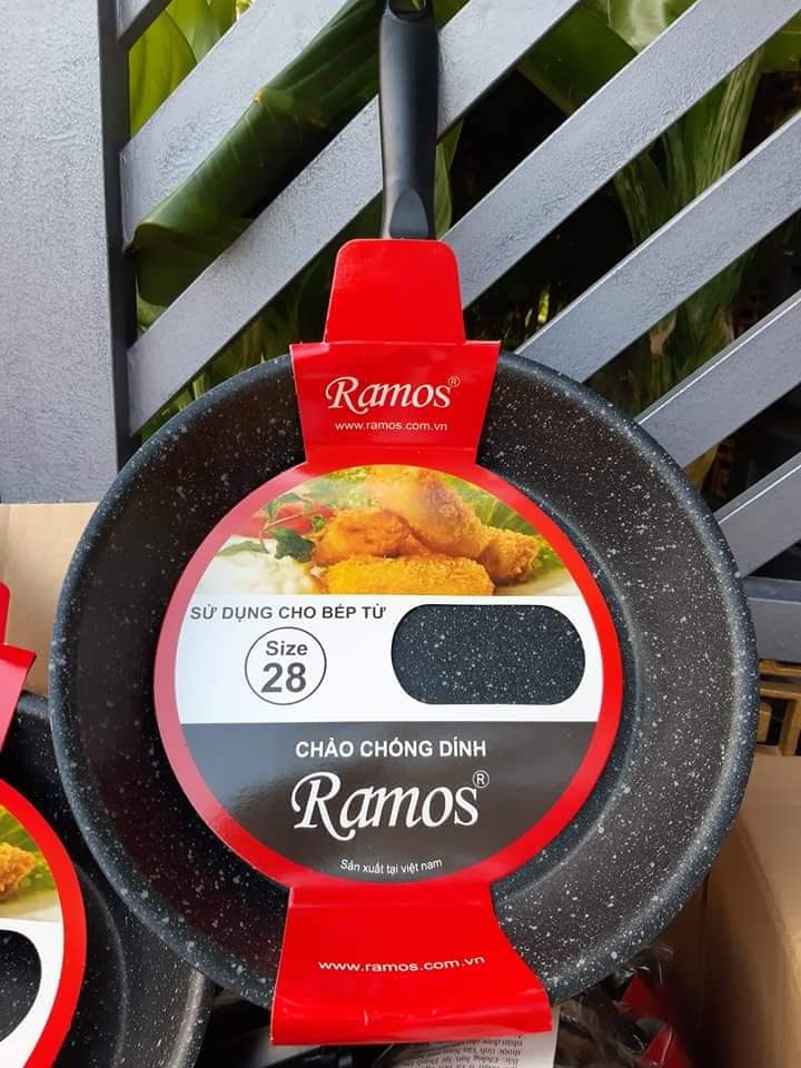 [HCM]CHẢO VÂN ĐÁ RAMOS CAO CẤP 28CM DÙNG ĐƯỢC CHO BẾP TỪ