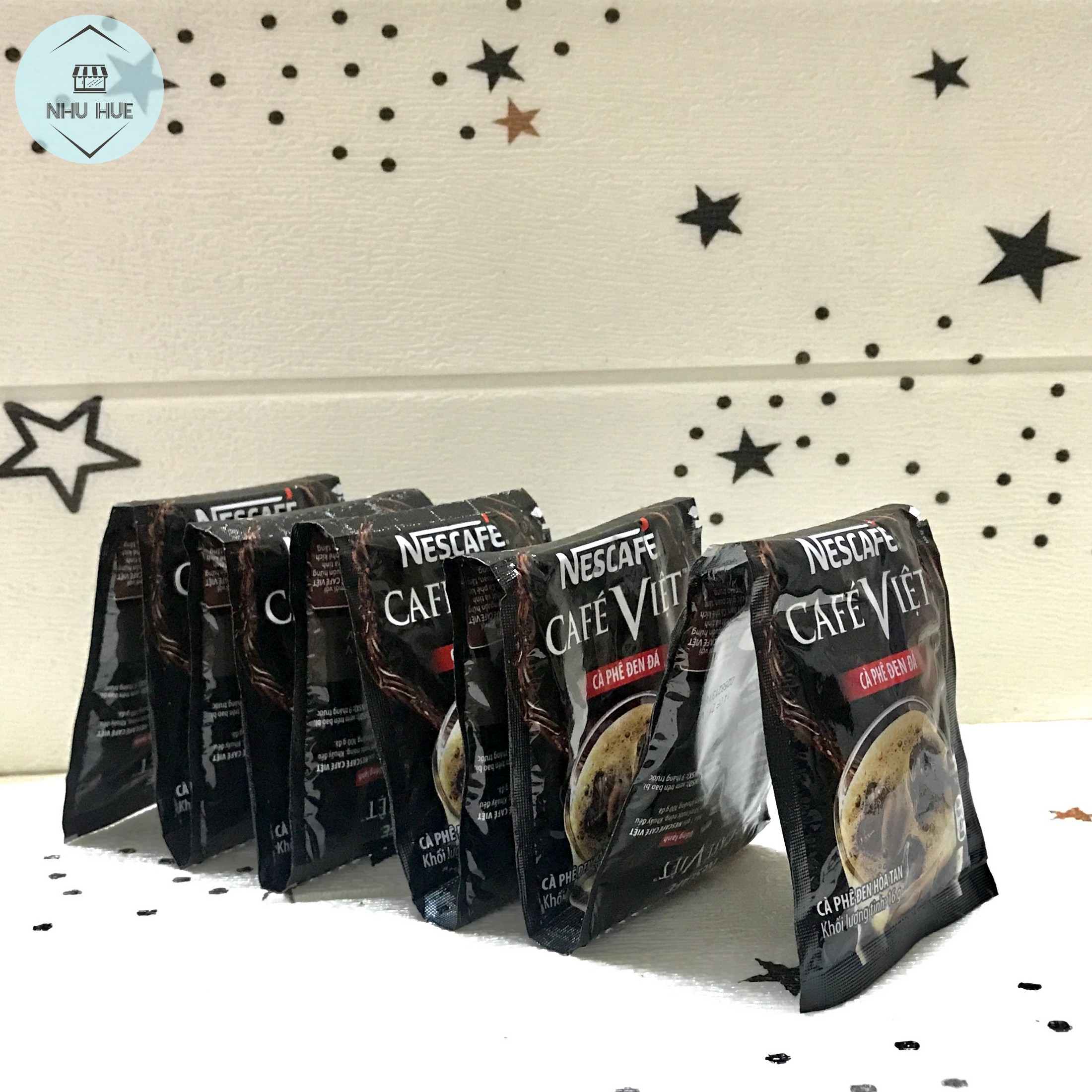 Cà phê Nescafe Việt đen đá (dây 10 gói x 16g)
