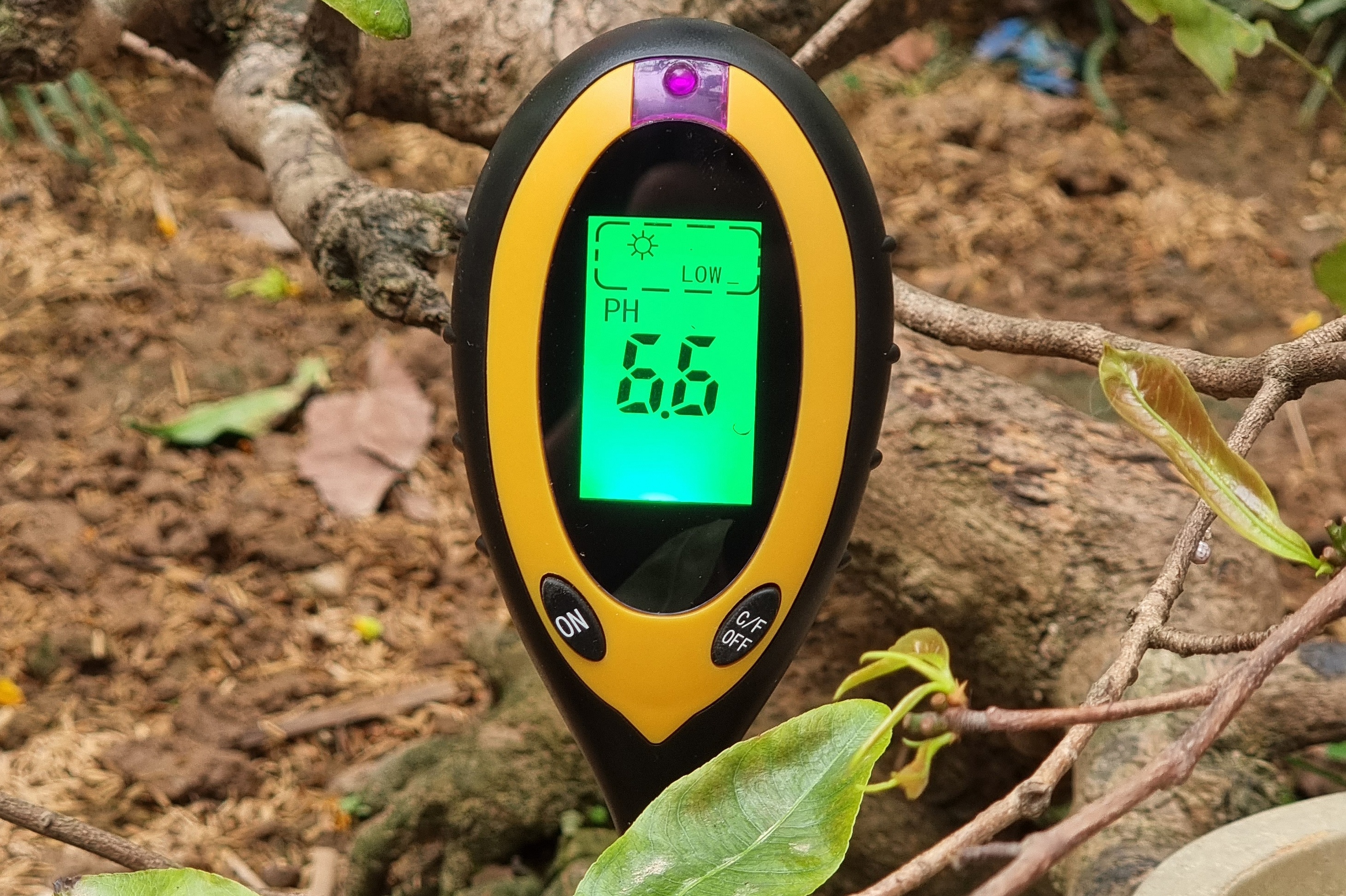 Máy đo độ PH Đất 4 trong 1 (PH, Độ ẩm, Ánh sáng, Nhiệt độ) chất lượng cao có đèn màn hình