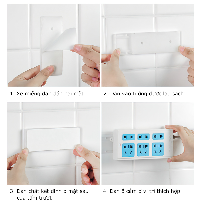 Wall Stickers Hanging Power Sockets, Wifi Modem / Wall Mounting Bracket Fixed Power Socket