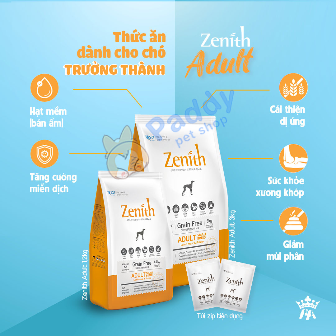 Hạt Mềm Cho Chó Trưởng Thành Zenith Adult Original