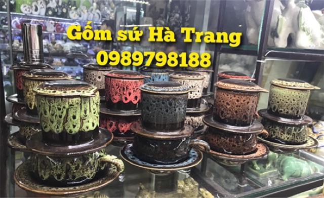 Phin pha cafe men hoả biến  Gốm sứ Bát Tràng cao cấp