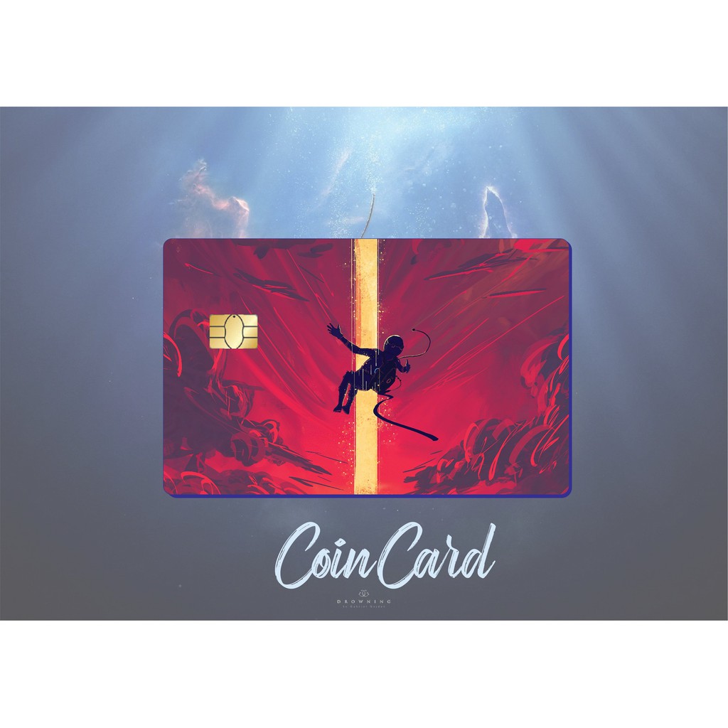 "Astronaut wallpaper ‍"(Decal dán Thẻ ATM, debit, thẻ từ, thẻ chung cư, bảo vệ thẻ) | Dán thẻ ATM COINCARD