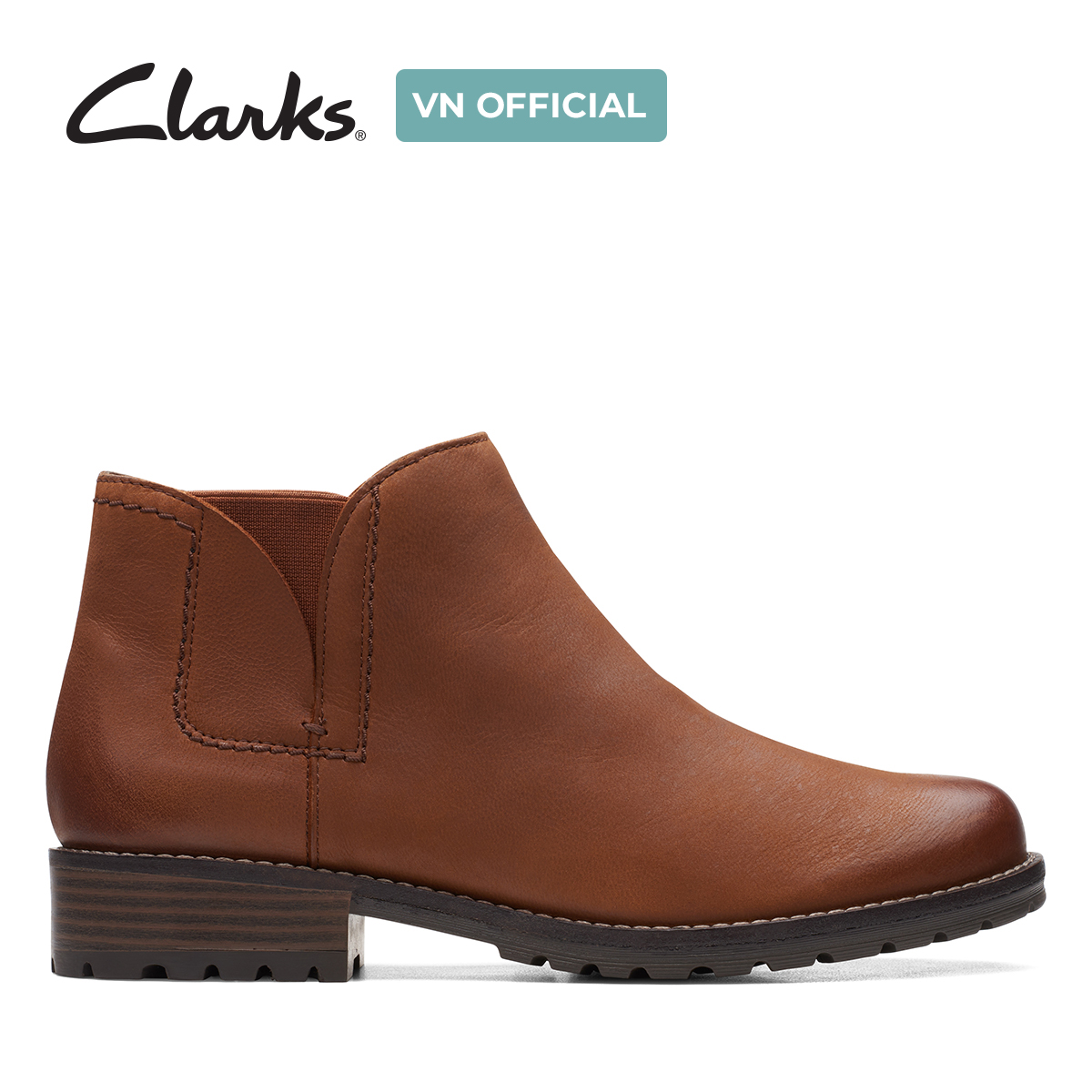 Giày bốt cổ thấp da nữ clarks - clarkwell demi