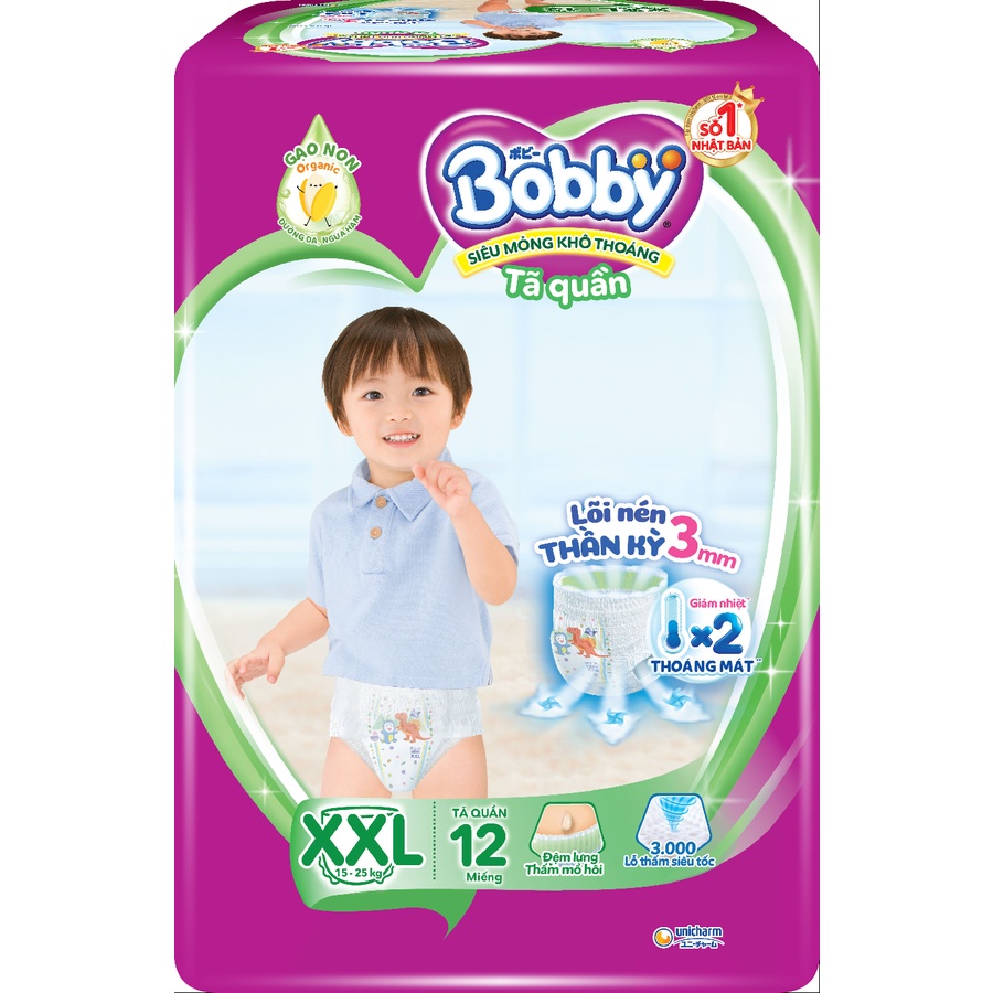 Tã quần Bobby  M42 L36 XL32 XXL28 Miếng đủ cỡ Bĩm quần Bobby 6-25kg