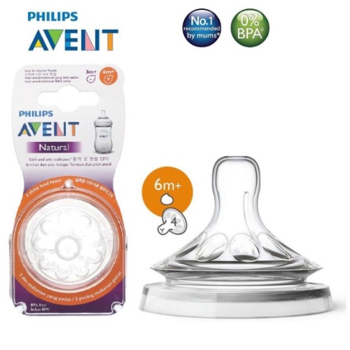 Núm ti Silicone thiết kế Mô phỏng tự nhiên hiệu Philips Avent