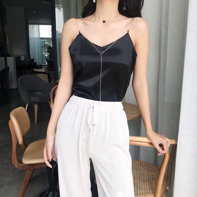Áo Hai Dây Phi Phối Dây Cổ Duyên Dáng TTS0391