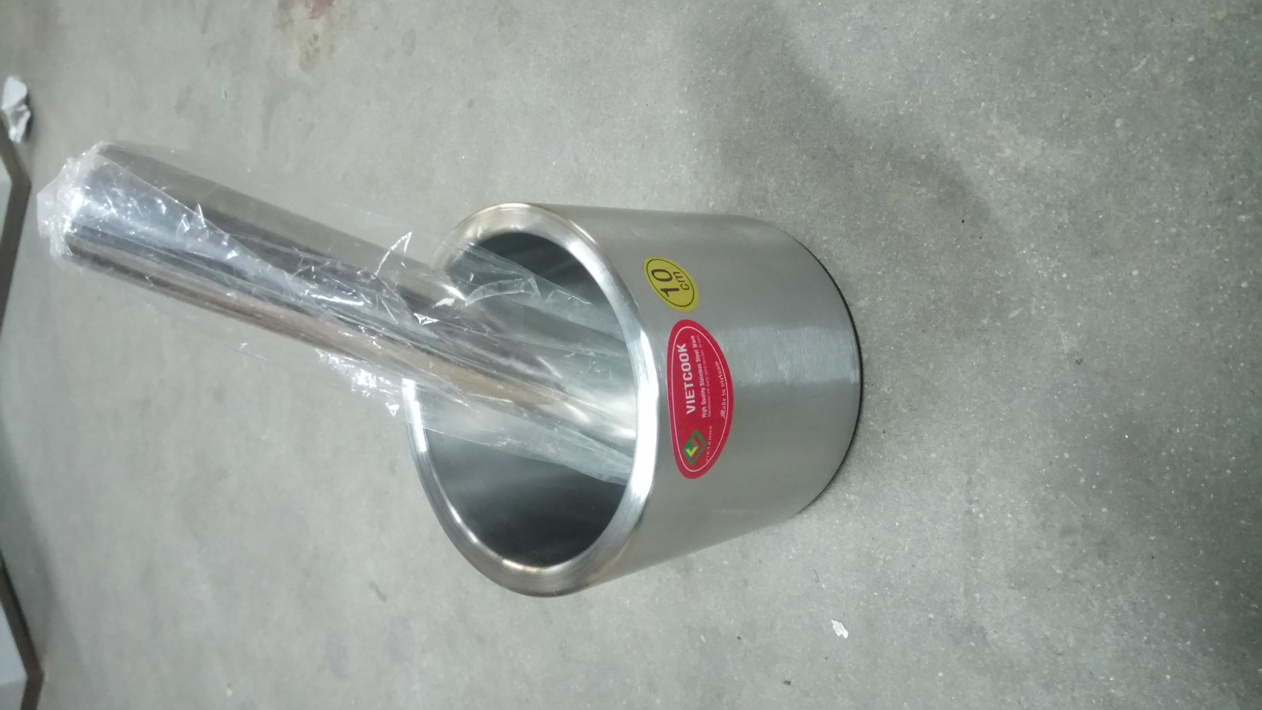 Chày cối inox 2 lớp cao cấp size 12cm