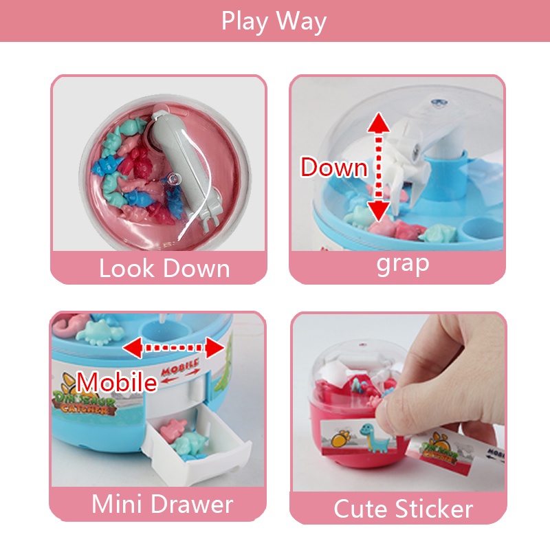 Đồ chơi Lọ trứng gắp khủng long mini.