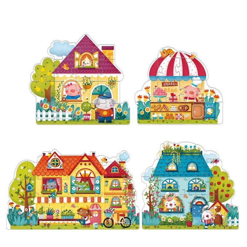 BỘ XẾP HÌNH 4 IN 1 PUZZLE - MIDEER
