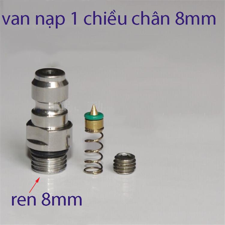 van nạp 1 chiều chân 8mm