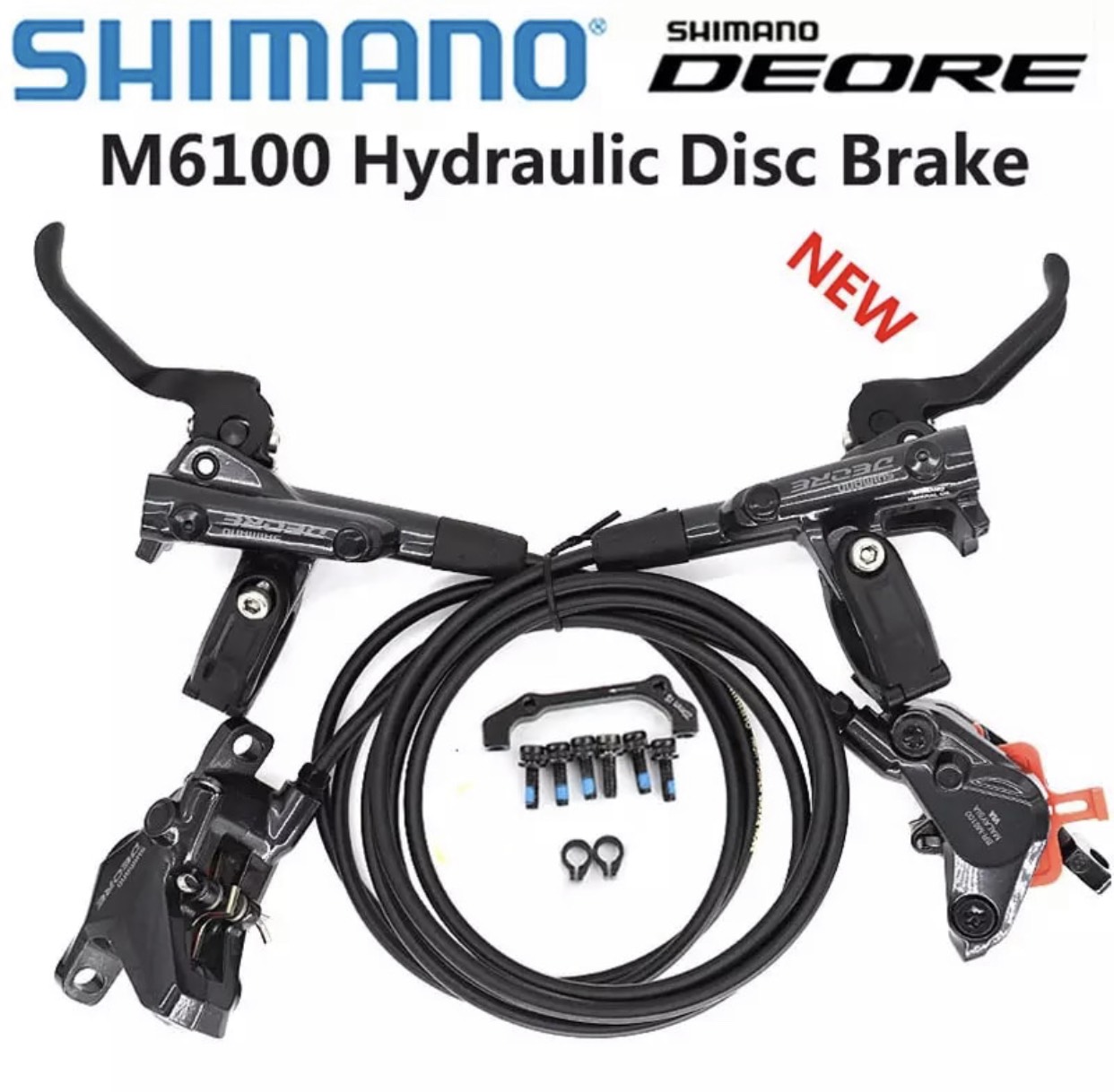 Phanh shimano m6100 resin ice-tech má tản nhiệt