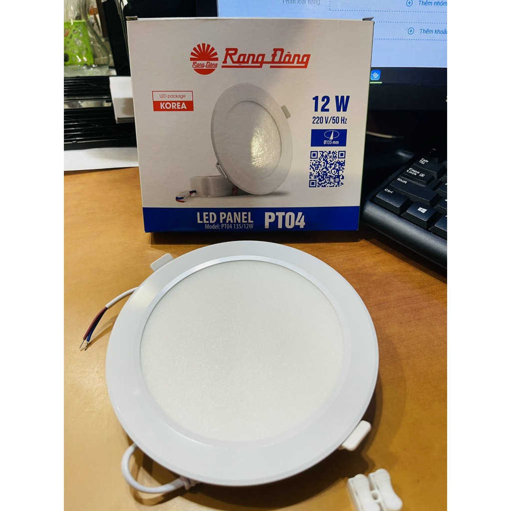 Đèn led panel tròn 135/12w rạng đông