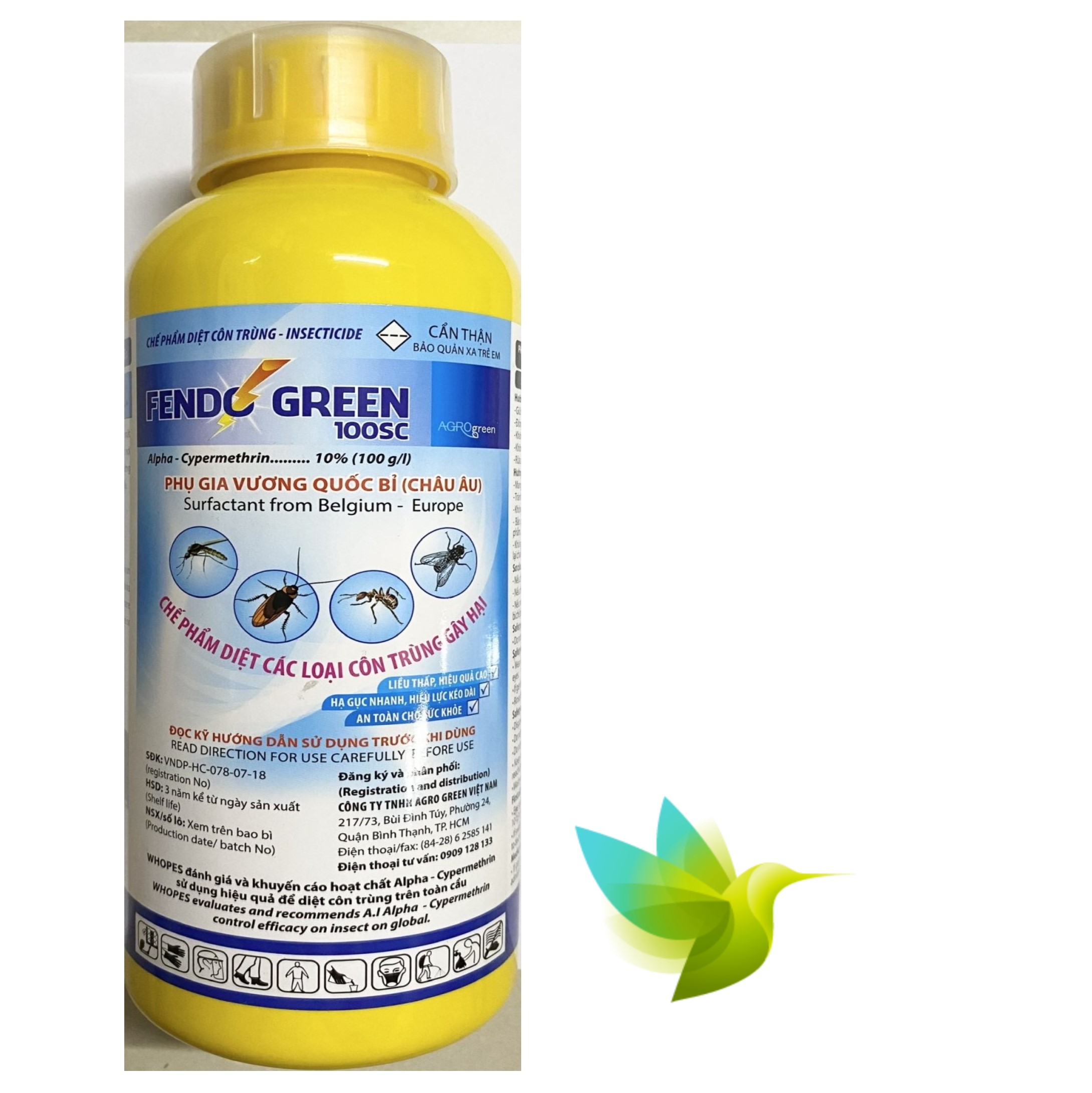 Fendo green 100sc - chế phẩm diệt các loại côn trùng gây hại bỉ - châu âu - #044b# 1 lít