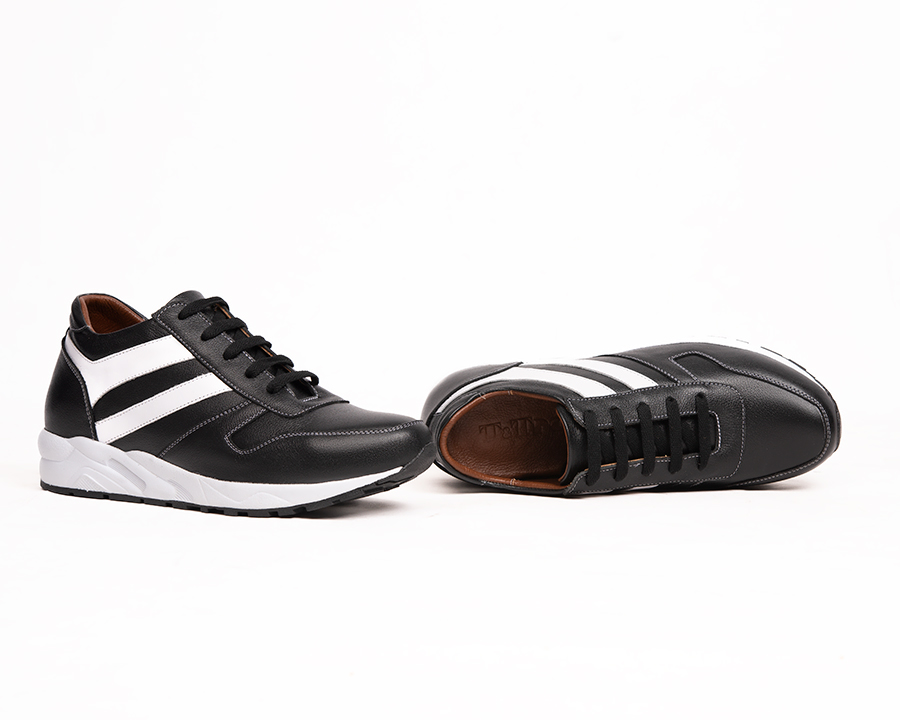 Giày Cao Nam T&TRA T20 Đen cao 8CM