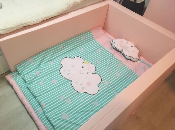 Giường Ngủ Cho Bé BonitaBeBe Bumper Bed High 160*140*h60cm Đa Năng - Nhập Khẩu Chính Hãng HQ