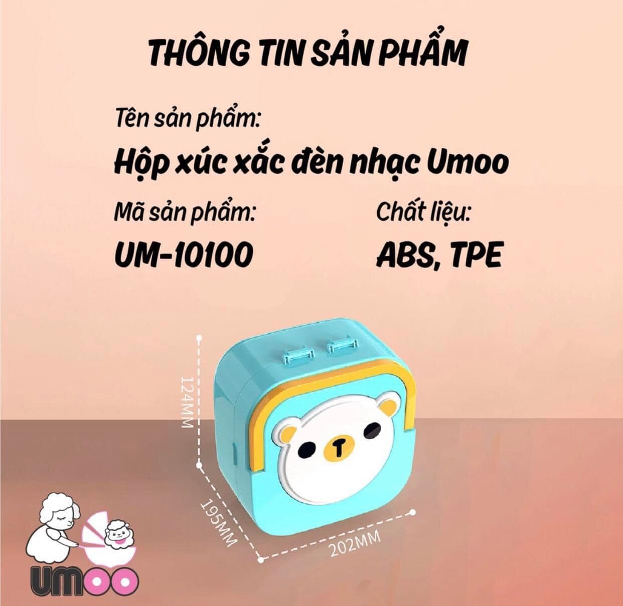 Hộp xúc xắc đèn nhạc Umoo