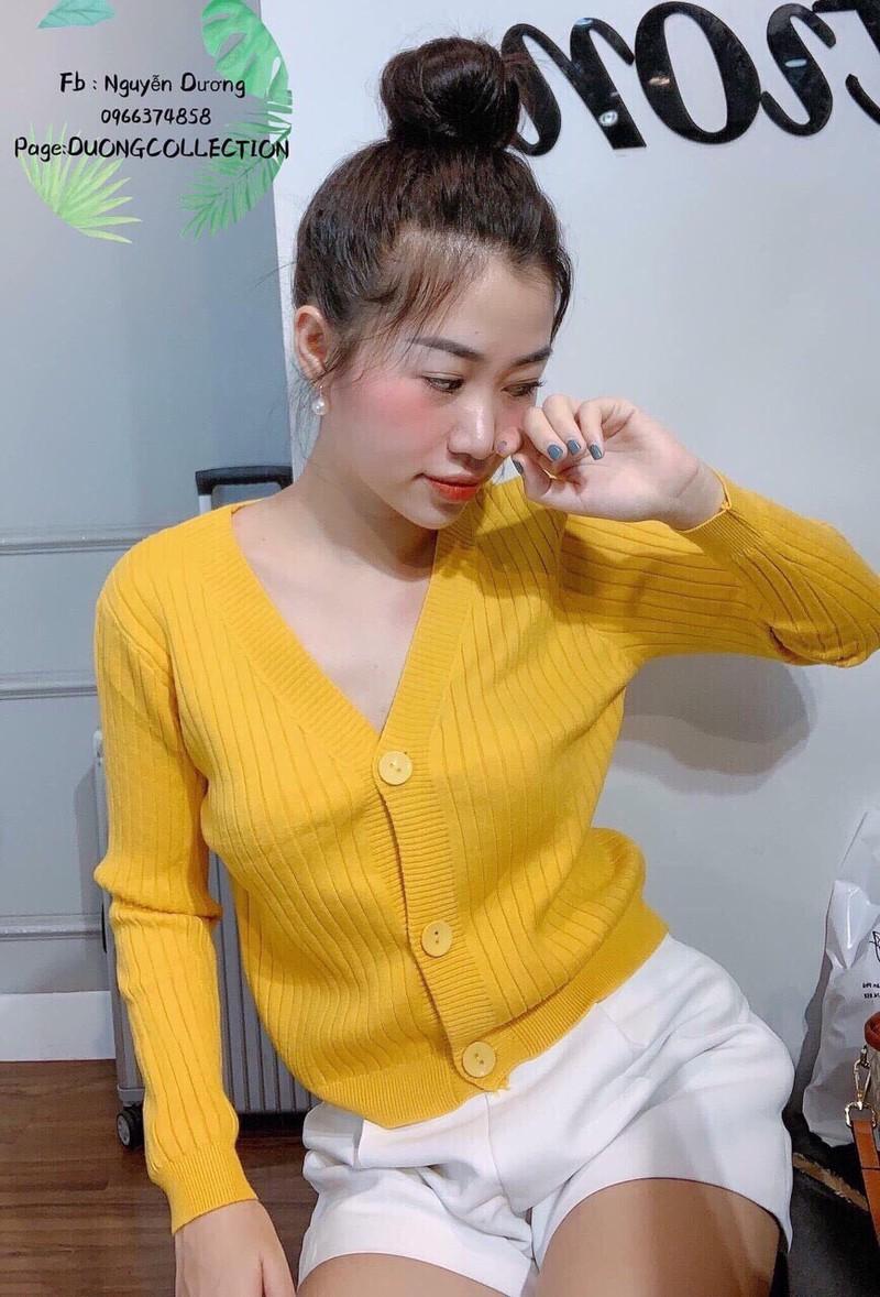 Áo khoác len nữ phối 3 nút len mịn đẹp - AL063