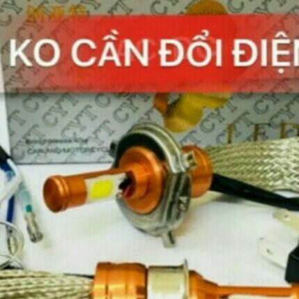 1 ĐÈN PHA LED H4 CYT-XÀI ĐIỆN BÌNH 3 TIM SIÊU SÁNG