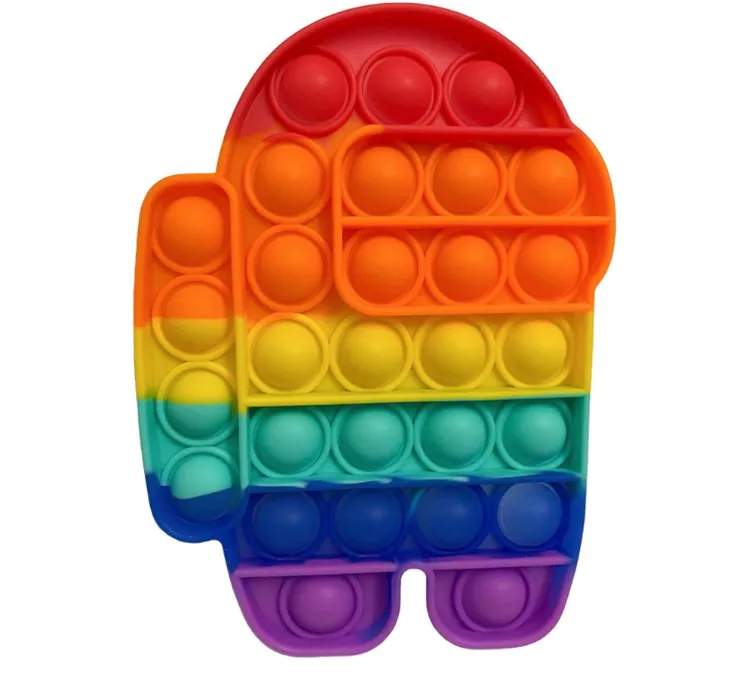 Xả Stress Đồ Chơi Giải Trí Bằng Bong Bóng Đẩy Cầu Vồng Giảm Căng Thẳng Stress cho mọi người Pop It Fidget Toy Silicone an toàn - Rùa Rubik