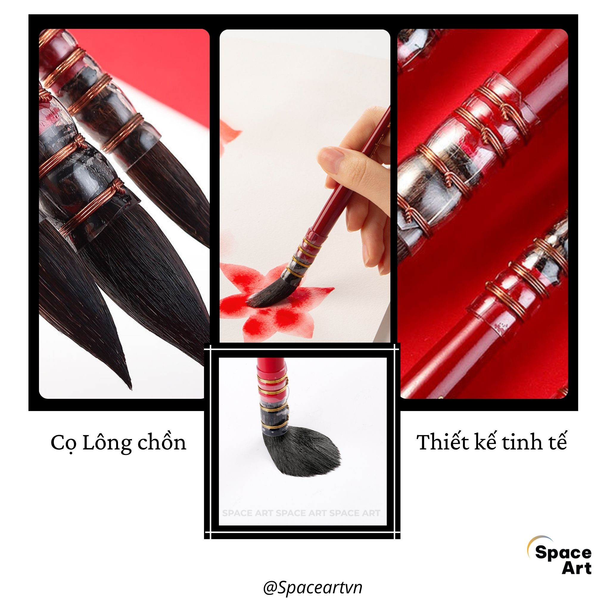 Cọ MOP Vẽ Màu Nước Lông Chồn Space Art SP300