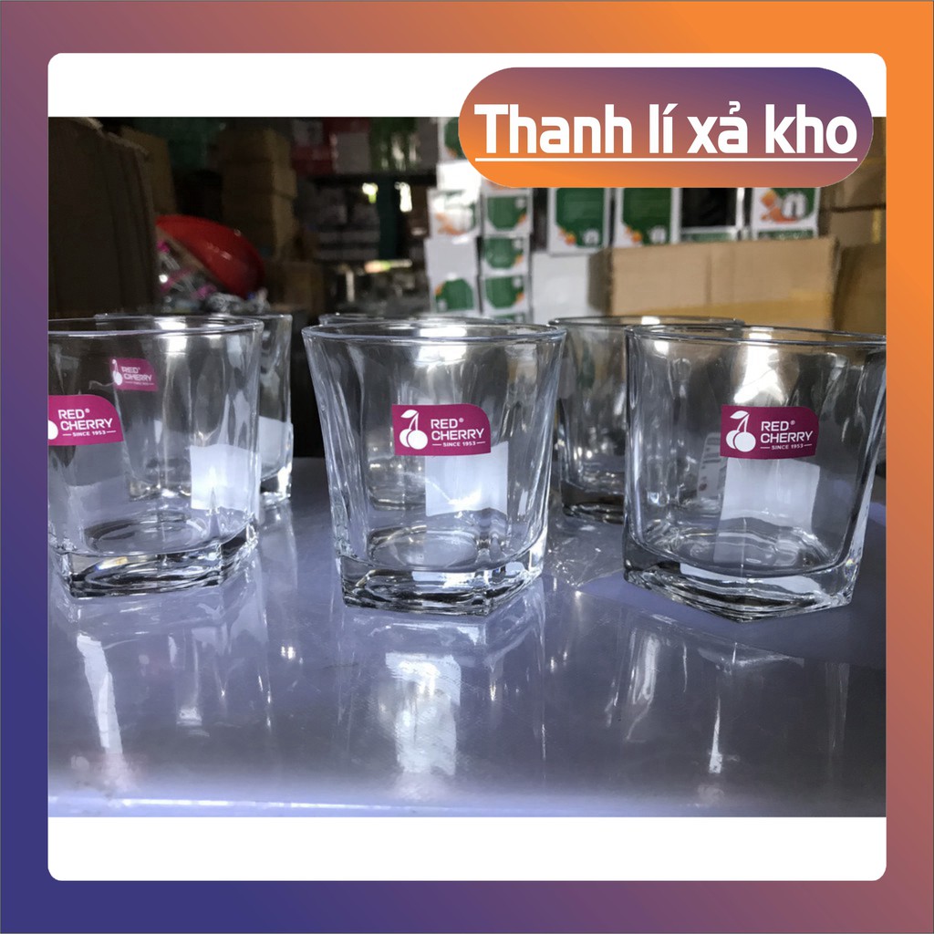 Ly thủy tinh - Bộ Cốc Thủy Tinh 5 Cạnh ( Bộ 6 Cái )