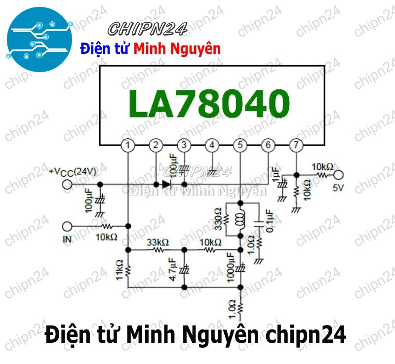 [2 con] (DIP) IC LA78040 TO-220-7 (LA78040B) (IC quét dọc) - HH004269