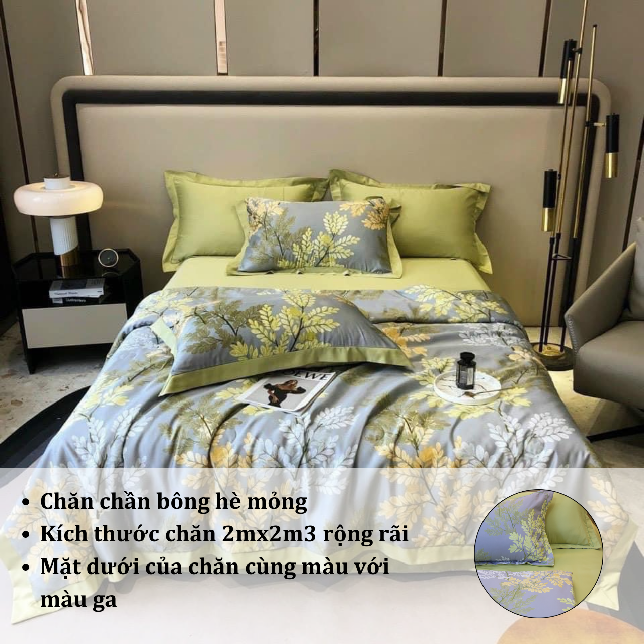 Bộ chăn ga gối Lụa Thái An Như Bedding