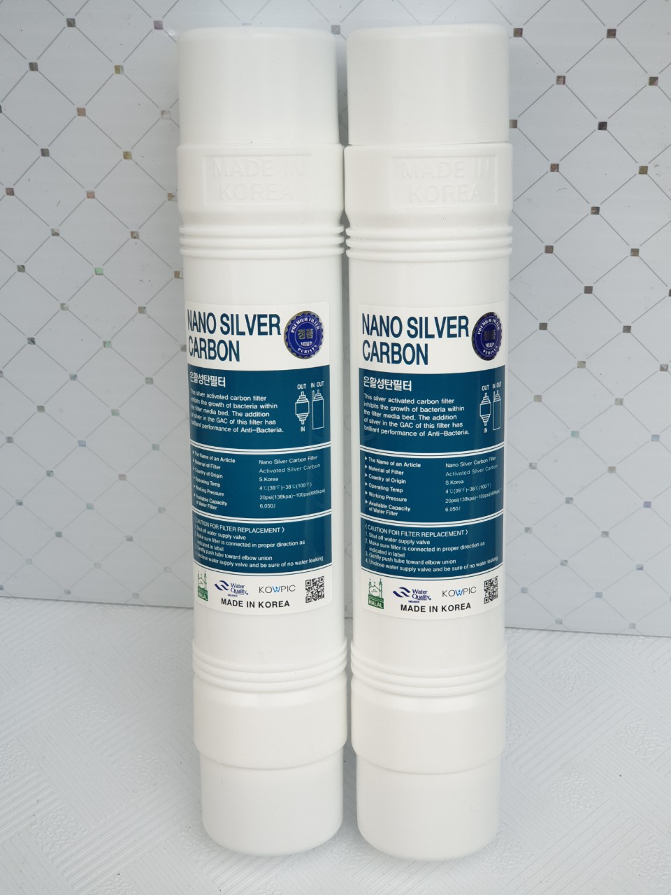 Lõi Nano Silver Carbon xuất xứ Hàn Quốc (Dùng thay lõi số 4 của bộ tiền lọc)