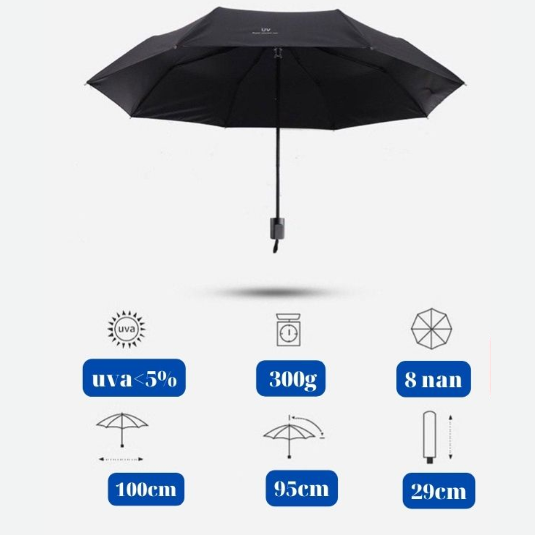 Ô che mưa nắng gấp gọn phủ lớp chống tia UV cao cấp, dù cầm tay 2 lớp dày dặn chống thấm mau khô