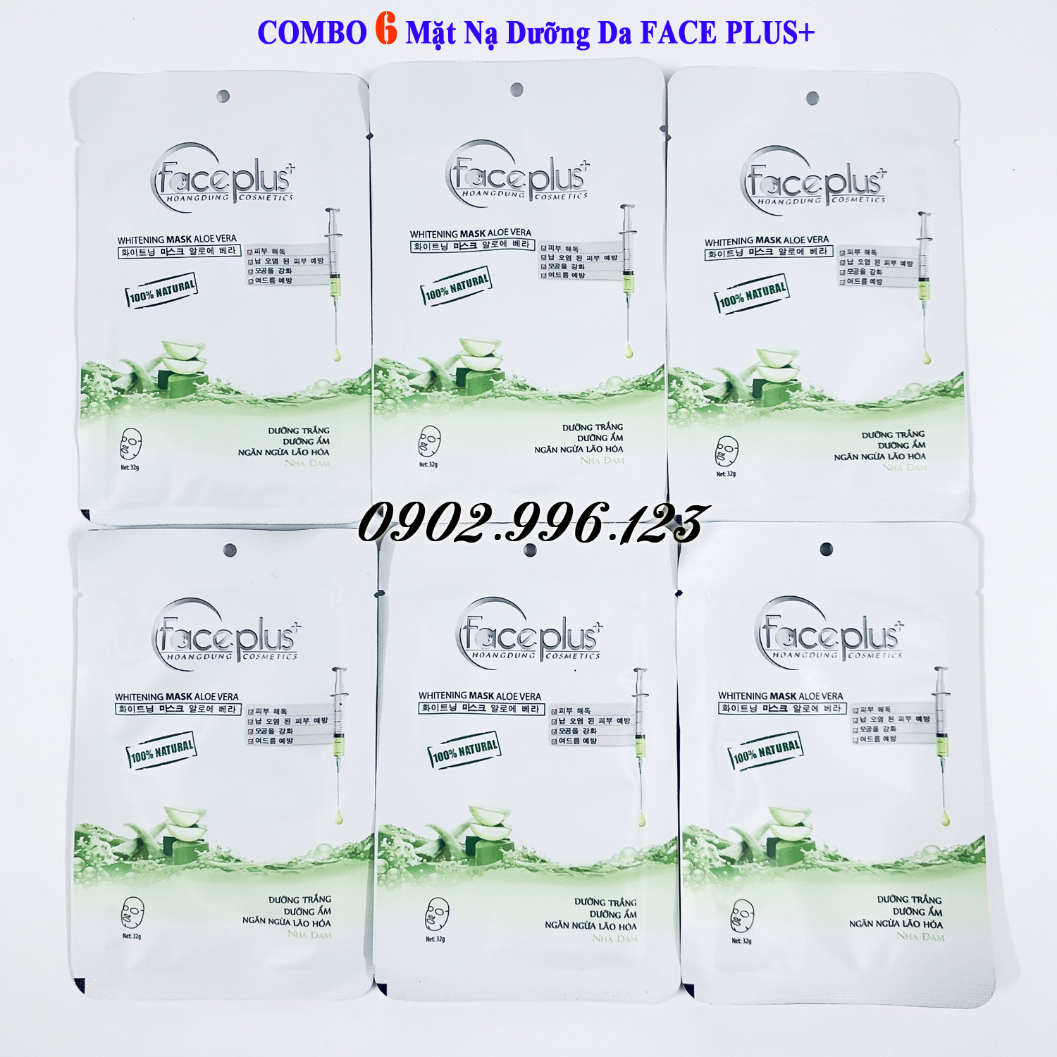 Combo 10 Mặt Nạ Chiết Xuất Nha Đam FacePlus