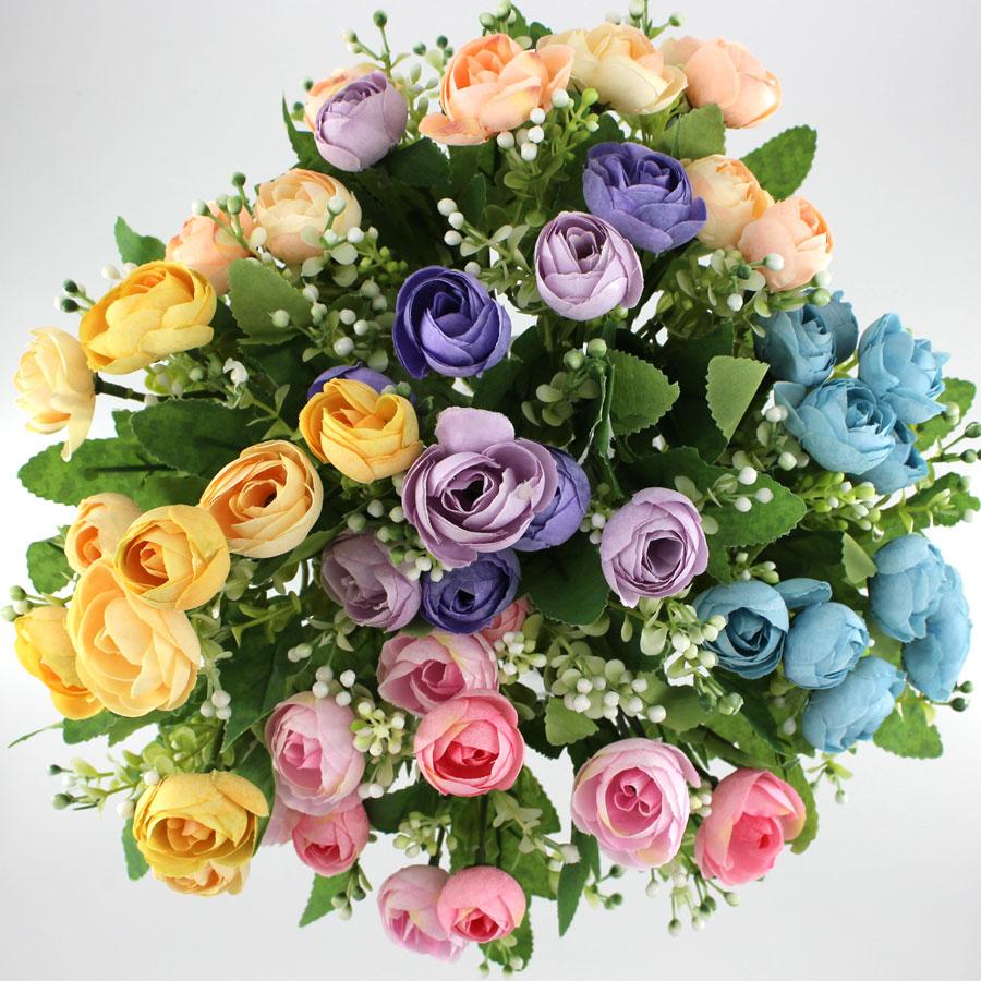 Artificial flowers Rose with multiple color FL0043
