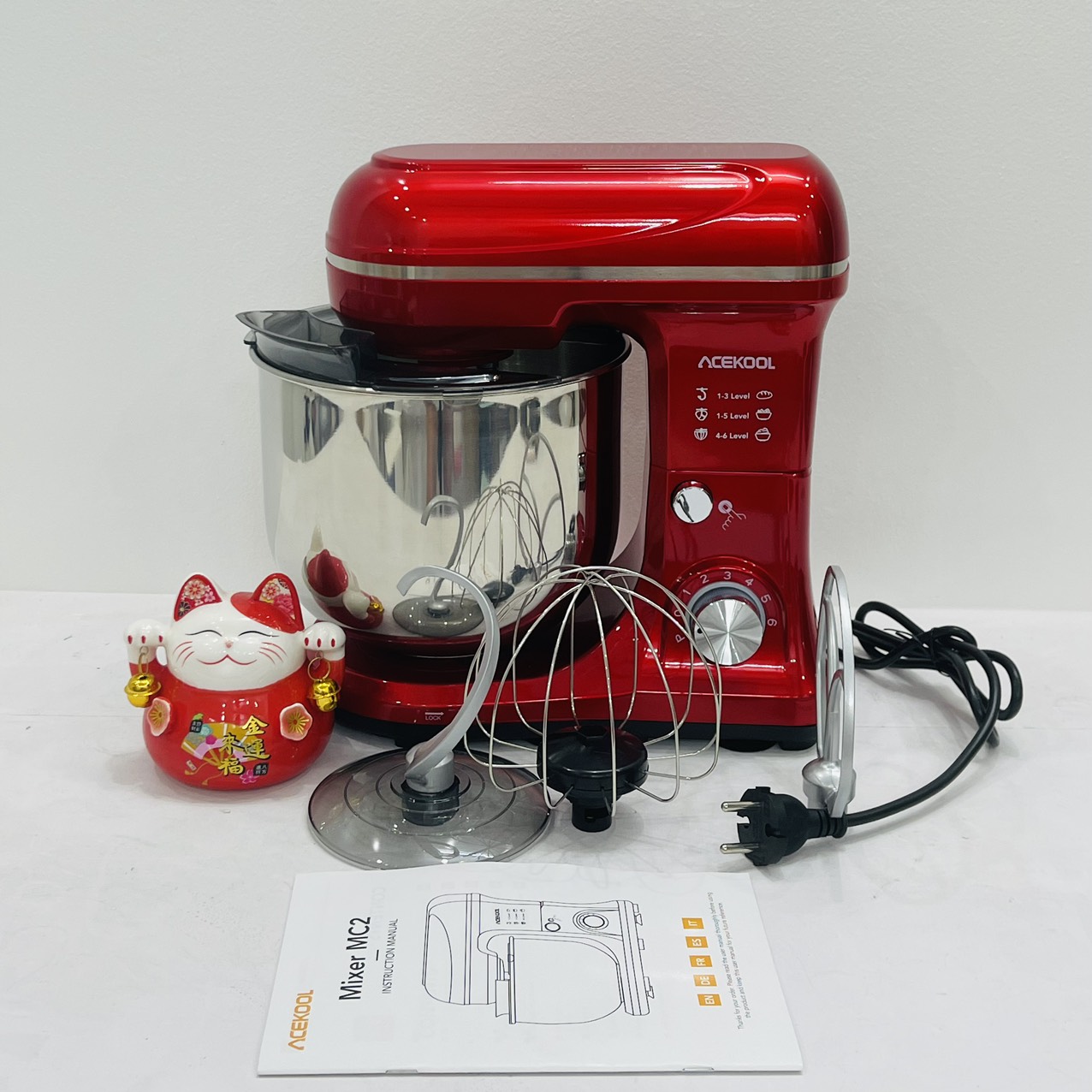 (Thương hiệu Mỹ) Máy trộn bột ACEKOOL 5L 1000W cao cấp - đánh kem, đánh trứng