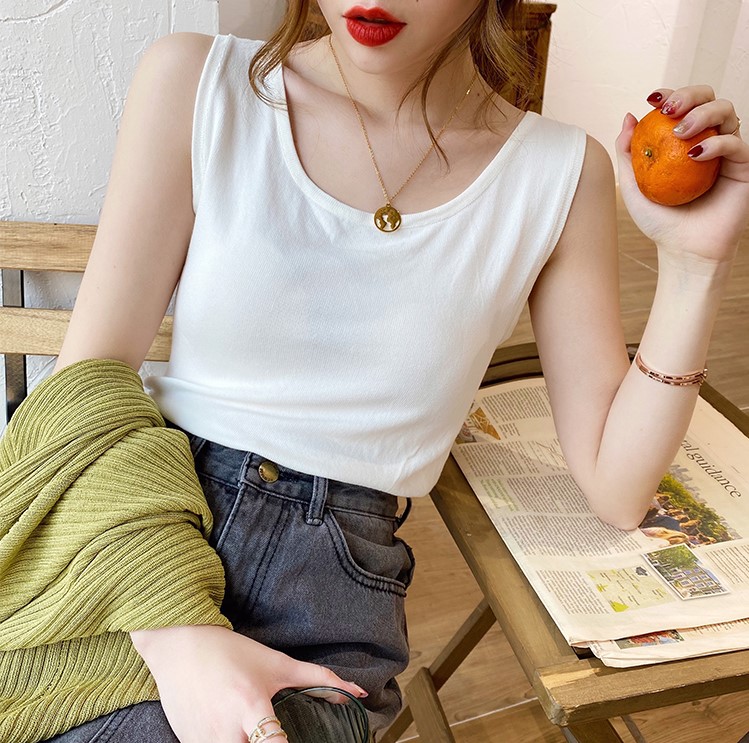 Áo Ba Lỗ Nữ Croptop Dáng Vừa Trơn Màu Basic Phong Cách Cá Tính Trẻ Trung Thời Trang Sugal TOP NU 020V3
