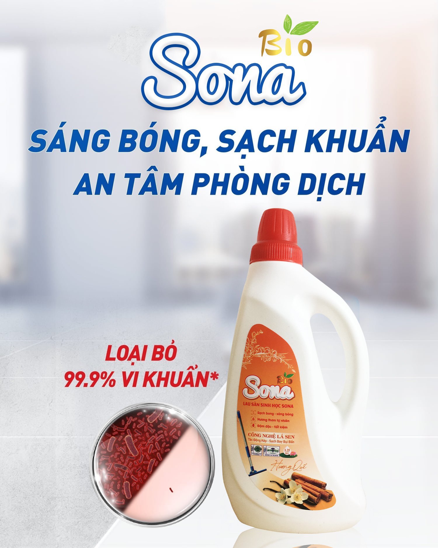 Nước Lau sàn  Sả Chanh SONA 3.6kg