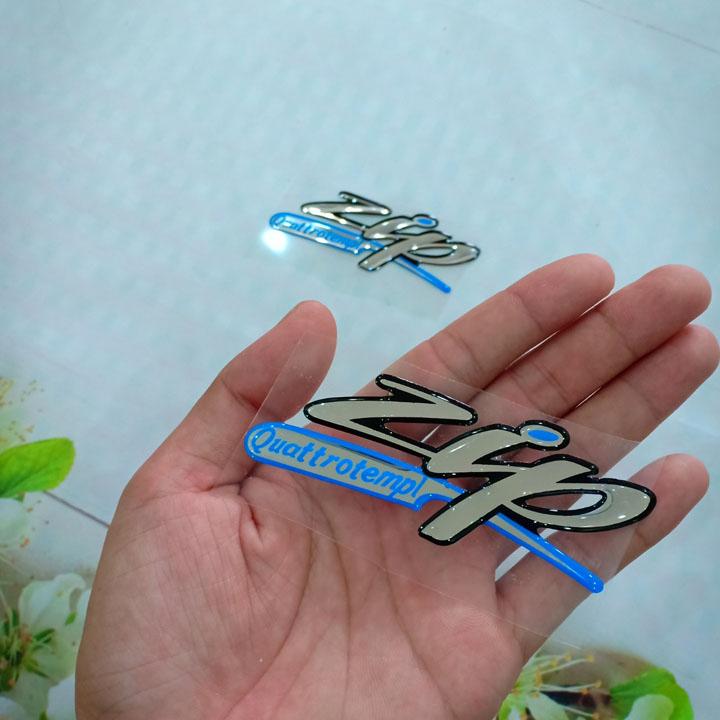 Trọn bộ tem nổi dành cho xe ZIP màu XANH với chất liệu cao cấp - bóng bảy trang trí xe đẹp như mới G262