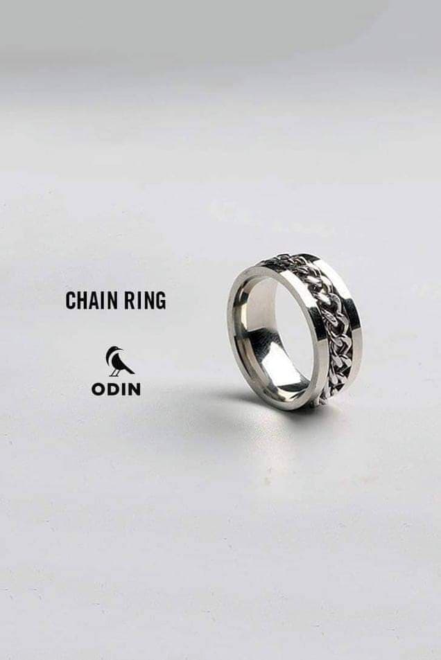Nhẫn Chain titan bản xoay - ODIN