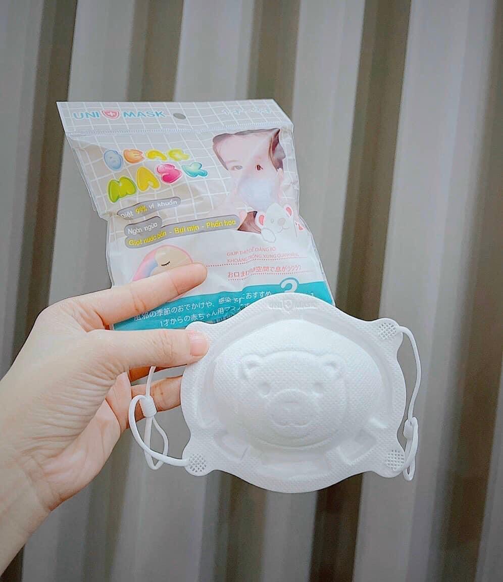 Khẩu trang em bé unimask hình gấu