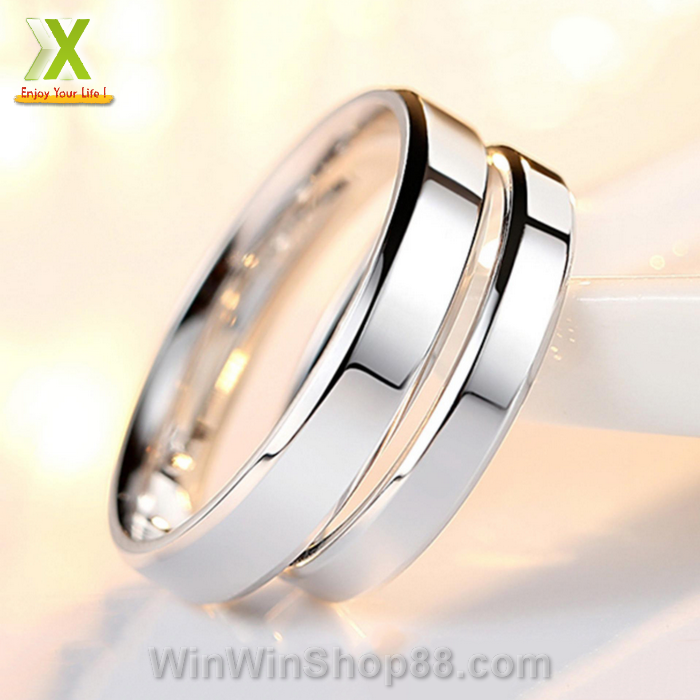 [HCM]Nhẫn cặp trơn màu bạc NC124